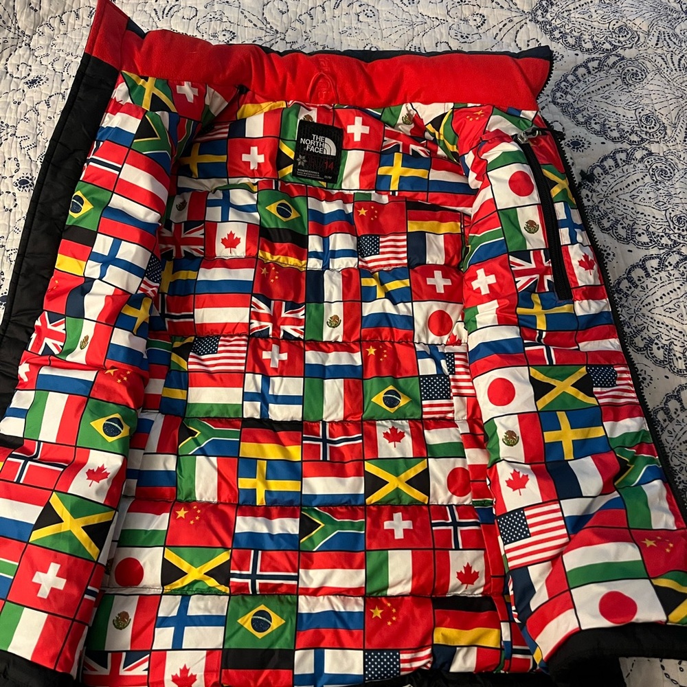 The North Face Multicolor Flag Pattern Vest - Womens Medium - 2014 Olympics